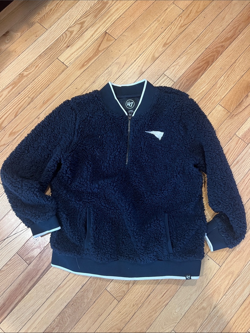 ‘47 Woman’s Patriots Navy Sherpa Half-Zip Pullover Jacket